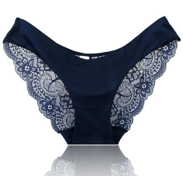 Women's Sexy Lace Panties Seamless Cotton Breathable Panty Briefs Plus Size Sexy Lingerie Fashion Low Waist underwear intimates