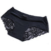 Image of Women's Sexy Lace Panties Seamless Underwear Briefs Nylon Silk for Girls Ladies Bikini Cotton Crotch Transparent Lingerie