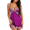 Image of Women's Sexy Lingerie V Neck Floral Sleepwear Sexy Nightgown Soft Lace Robes Sleep Dress