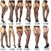 Image of Women's Sexy Solid Striped Elastic High Waist Transparent Stockings Lingerie Garter Fishnet Pantyhose Open Crotch Tights
