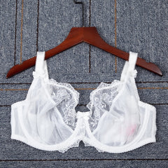 Women's Sheer Lace Full Figure Unlined Minimizer Bra 30 32 34 36 38 40 42 44 E F FF G GG H HH J JJ K
