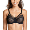 Image of Women's Sheer Lace No Padding Unlined Full Coverage Plus Size Underwire Bra