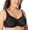 Image of Women's Sheer Lace  Non Padded  Minimizer Underwire Full Figure Bra Plus Size
