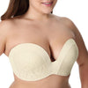 Image of Women's Slightly Padded Push Up Great Support Lace Strapless Bra