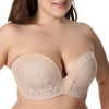 Image of Women's Slightly Padded Push Up Great Support Lace Strapless Bra