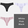 Image of Women's Underpants Sexy Lingerie Cotton G-String 3Pcs Panties Comfortable Thong Low-Rise Underwear Women String Ladies Intimate