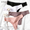Image of Women's Underpants Sexy Lingerie Cotton G-String 3Pcs Panties Comfortable Thong Low-Rise Underwear Women String Ladies Intimate