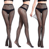 Image of Womens Black Sexy Leopard fishnet Tights Floral Jacquard Weave Pantyhose, yarns Garter grid Stockings hose sexy lingerie collant