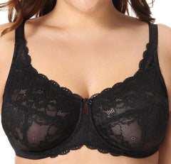 Womens Lace Sheer Unlined Underwire Full Coverage Non-padded Minimizer Bra for Women бюстгальтер 36 38 40 42 44 DD DDD/E F G H