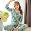 Image of Womens Pajamas Sets 2019 Summer Round Neck Cartoon  Kawaii Totoro Cartoon Sleepwear Nighty Female Casual Autumn Winter Pajamas