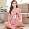 Image of Womens Pajamas Sets 2019 Summer Round Neck Cartoon  Kawaii Totoro Cartoon Sleepwear Nighty Female Casual Autumn Winter Pajamas