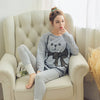 Image of Womens Pajamas Sets 2019 Summer Round Neck Cartoon  Kawaii Totoro Cartoon Sleepwear Nighty Female Casual Autumn Winter Pajamas