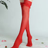 Image of Womens Sexy Garter Belt Black Lace Floral Top Thigh Highs Stockings Garter Belt Suspenders For Woman Wedding Stocking Belt
