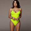 Image of Womens Sexy Lingerie Bodysuit Leotard Bodycon Sleeveless Bandage Jumpsuit Party Romper Strap Solid Bodysuit Erotic Underwear