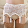 Image of Womens Wedding Garter Belt Stockings  Leg Garter Belt 6 STRAP Plain Sexy Suspender Belt Set Bridal Lace Lingerie Plus Size