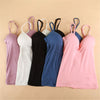 Image of Womens Wireless Bras Seamless Bra Padded Solid  Tank Top Straps M L