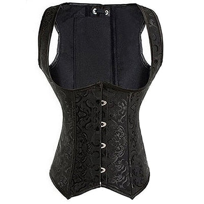 Women Corset Sexy Slim Burlesque Satin Body Shaper Strapless Overbust Plus Size Corset and Bustier  (9)