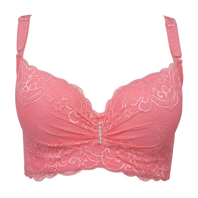 Xianqifen Bras for Women's bra 2019 plus big large size Super Push up bralette lace intimates Sexy lingerie Undrwear underwire E