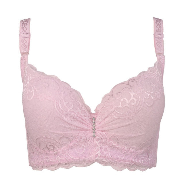 Xianqifen Bras for Women's bra 2019 plus big large size Super Push up bralette lace intimates Sexy lingerie Undrwear underwire E