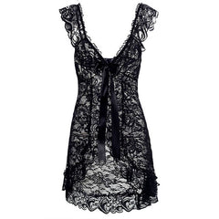 YM 2019 White Black Red Plus Size Clothes For Women 5xl 6xl Lace Sexy Lingerie Babydoll Front Open Nighty Chemise Sleepwear