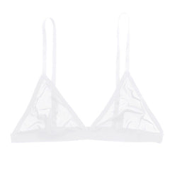 YiZYiF Sexy Bra Women lingerie bralette Soft Sheer Mesh Triangle Bralette Wire-free Unlined Bra Sexy Women Bra Mesh Tank Top