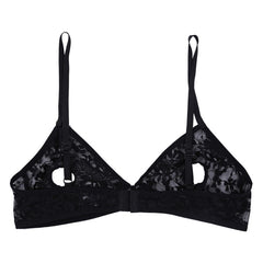 YiZYiF Women Sexy Open Nipple Bra Lingerie Soft Lace Sexy Bra Floral Sheer Nipple Hollow out Bralette Wire-free Unlined Bra Top