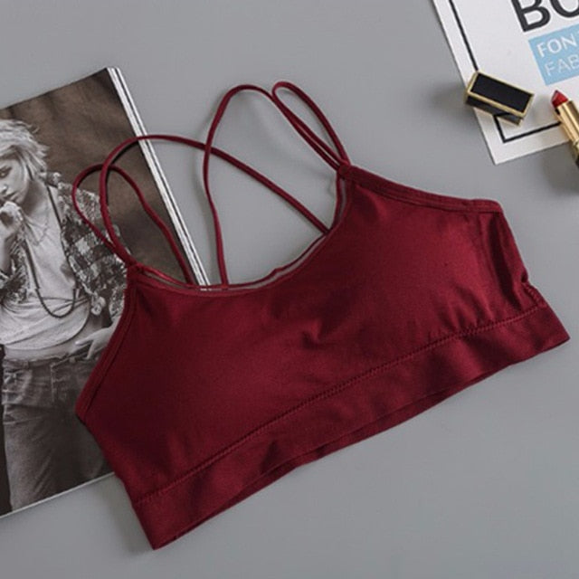Yoga Wear For Women Sports Bra Top Running Tops Fitness Stretch Sports Top Bra Wire Free Cotton Sportswear Gym Bra Underwear