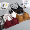 Image of Yoga Wear For Women Sports Bra Top Running Tops Fitness Stretch Sports Top Bra Wire Free Cotton Sportswear Gym Bra Underwear