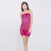 Image of Yomocarajox Female Women Erotic Porn Sexy Lingerie Fishnet Seamless Crotch Mini Dress Body Stocking Nightwear Nightdress Costume