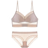 Image of bralette fine French Style thin lingerie BRA CUP triangular Woman Soft  underwear Deep V Girls Backless Christmas present
