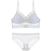 Image of bralette fine French Style thin lingerie BRA CUP triangular Woman Soft  underwear Deep V Girls Backless Christmas present