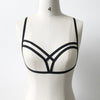 Image of bralette leather bra open cup bandage bondage strappy bra halter ropa sexi mujer porno bras moda feminina shelf