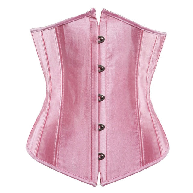 corset underbust plus size sexy bodyshaper costumes bustiers corsets cincher ladies burlesque corselet red black blue pink brown