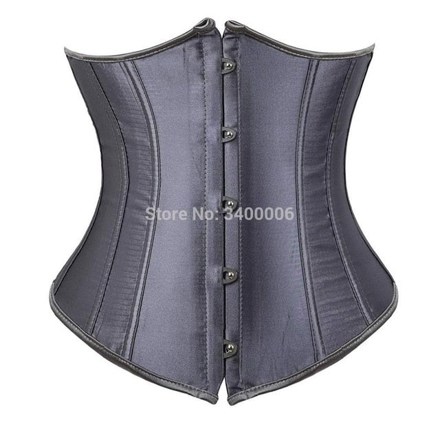 corset underbust plus size sexy bodyshaper costumes bustiers corsets cincher ladies burlesque corselet red black blue pink brown