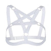 Image of iiniim Women Sexy Bondage Criss Cross Exotic Lingerie Cupless Open Bra Top Hollow Out See Through Cage Upper Body Chest Harness