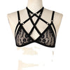 Image of leather shelf bralette bandage bra soutien gorge sexy erotique bustier femme sans bretelle open cup bra lingerie open nipple bra