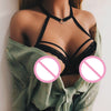Image of lingerie-sexy Ladies straps deep V underwear Alluring Women Cage Bra Elastic Cage Bra Strappy Hollow Out Bra Bustier@