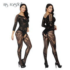 ms ragdoll Sexy Bodystockings Black Sex Nightwear Erotic Appear Underwear Sleepwear Intimate Kimono Sex product Crotchless Teddy