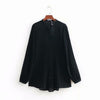 Image of new women fashion long sleeve chiffon pleated blouse shirts women o neck casual business blusas femininas chemise tops LS3359