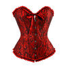 Image of Burvogue Underbust Steampunk Corset Waist Control Gothic Corsets Cincher with Curved Hem Bustiers Embroidery Short Waist Trainer  (13)