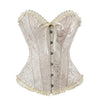 Image of Burvogue Underbust Steampunk Corset Waist Control Gothic Corsets Cincher with Curved Hem Bustiers Embroidery Short Waist Trainer  (13)