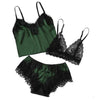 Image of women summer 2019 Sexy Lace Lingerie Bra+Tops+Underwear Set Cut-Out Sleepwear female pajamas set mujer nightie home clothes
